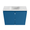 MONDIAZ TURE-DLUX Meuble toilette - 60cm - Jeans - EDEN - vasque Opalo - position centrale - 1 trou de robinet SW1105212