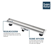 FugaFlow Eccelente Anta douchegoot 80cm met tegelrooster met vloerflens RVS - Black Friday - SW721308