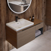 Villeroy & boch subway 3.0 meuble lavabo 60x47x16.5cm rectangle fond terre 1 trou de robinetterie avec trou de trop-plein pierre blanc mat céramique+ SW701569