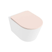 MONDIAZ LAVIE wandclosetpack - 36x53cm - diepspoel - rimless - Talc (white) - softclose - quick-release - toiletzitting - Rosee (roze) SW1208694