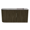 Mondiaz JOYA-DLUX Meuble de toilette 81.6cm - arrondi gauche couleur Shadow - Vasque FAYE position Droite Sans trou de robinet couleur Sombra. SW1425230
