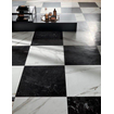 SAMPLE Fap Ceramiche Roma Statuario - Carrelage sol et mural - rectifié - aspect marbre - Blanc/Noir mat (noir) SW736266
