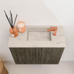 Mondiaz JOYA-DLUX 50cm meuble de toilette - couleur Shadow - Vasque FAYE position Droite 1 trou de robinet couleur Opalo. SW1422896