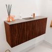 Mondiaz JOYA-DLUX 90cm meuble de toilette - couleur Ruby - Vasque FAYE position Milieu 1 trou de robinet couleur Saba. SW1425594