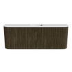 Mondiaz JOYA 113.2cm toiletmeubel - ronding links en rechts kleur Shadow - Wastafel FAYE positie Midden Zonder kraangat kleur Talc. SW1421474