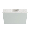MONDIAZ TURE-DLUX Meuble WC 80 cm Greey. Lavabo EDEN Ostra position milieu. Avec 1 trou de robinet. SW1104866
