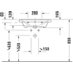 Duravit D-Neo lavabo avec WonderGliss 65x48x16.5cm 1 trou de robinet rectangulaire Céramique Blanc SW640401