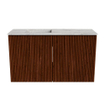 Mondiaz JOYA-DLUX 70cm toiletmeubel - kleur Ruby - Wastafel FAYE positie Links 1 kraangat kleur Glace. SW1423545