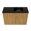 Mondiaz JOYA 60cm meuble de toilette - couleur Oak - Vasque FAYE position Droite Sans trou de robinet couleur Urban SW1421164