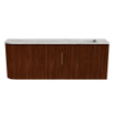 Mondiaz JOYA-DLUX 111.6cm toiletmeubel - ronding links kleur Ruby - Wastafel FAYE positie Rechts Zonder kraangat kleur Glace. SW1423582