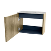 Mondiaz JOYA-DLUX 50cm meuble de salle de bains - couleur Dusk - Vasque FAYE position Gauche 1 trou de robinet couleur Glace. SW1426220