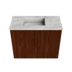 Mondiaz JOYA-DLUX Meuble de toilette 50cm - couleur Ruby - Lavabo FAYE position Gauche Sans trou de robinet couleur Glace SW1423520