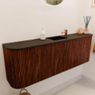 Mondiaz JOYA 123.2cm toiletmeubel - ronding links en rechts kleur Ruby - Wastafel FAYE positie Midden 1 kraangat kleur Urban. SW1421848