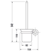 Duravit D code porte-balai WC chromé GA49448