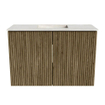 Mondiaz JOYA-DLUX 60cm meuble de salle de bains WC - couleur Dusk - Vasque FAYE position Milieu Sans trou de robinet couleur Ostra. SW1423403