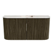 Mondiaz JOYA-DLUX 83.2cm meuble de toilette - arrondis gauche et droite couleur Shadow - Vasque FAYE position Milieu Sans trou de robinet couleur Frappe. SW1426211