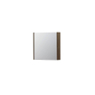 INK SPK1 Spiegelkast - 60x14x60cm - 1 deur - dubbelzijdige Spiegel - schakelaar en stopcontact - MDF Fineer Chocolate SW439783