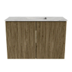 Mondiaz JOYA-DLUX 60cm toiletmeubel - kleur Dusk - Wastafel FAYE positie Midden 1 kraangat kleur Glace. SW1423121