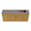 Mondiaz JOYA-DLUX 100cm meuble de toilette - couleur Oak - Vasque FAYE position Droite Sans trou de robinet couleur Oza. SW1424100