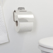 Tiger Colar Toiletrolhouder - met klep - zelfklevend - gepolijst RVS SW106826