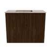 Mondiaz JOYA-DLUX Meuble de toilette 50cm - couleur Walnut - Lavabo FAYE position Gauche Sans trou de robinet couleur Saba SW1424623