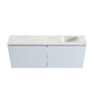 MONDIAZ TURE-DLUX meuble WC 120 cm Clay. Lavabo EDEN Ostra position droite. Sans trou de robinet. SW1104775