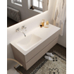 Mondiaz VICA ensemble de meuble de salle de bain - 120cm - meuble sous-vasque fumée - 2 tiroirs - lavabo nuage gauche - sans trou de robinet version XL 60cm de haut SW1089787