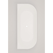 Crosstone by Arcqua Evi solid surface demi-baignoire autoportante 180x80x57 mat blanc SW857169