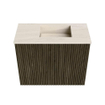 Mondiaz JOYA-DLUX Meuble de toilette 50cm - couleur Shadow - Vasque FAYE position Droite Sans trou de robinet couleur Meli. SW1424864