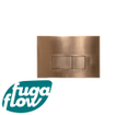FugaFlow Metal Bedieningsplaat - bedieningspaneel voor Geberit UP320 inbouwreservoir - dualflush - rechthoekige knoppen - metaal koper OUTLETSTORE STORE38025