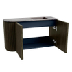 Mondiaz JOYA-DLUX Meuble de salle de bains 71,6cm - arrondi gauche couleur Shadow - Vasque FAYE position Droite 1 trou de robinet couleur Sombra. SW1425223