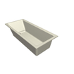 Xenz Kristal Ligbad - 180x80x48 - afvoer Midden - acryl - pergamon SW378259