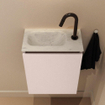 MONDIAZ TURE-DLUX Meuble toilette - 40cm - Rosee - EDEN - vasque Opalo - position gauche - 1 trou de robinet SW1104477