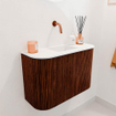 Mondiaz JOYA 63.2cm toiletmeubel - ronding links en rechts kleur Ruby - Wastafel FAYE positie Midden Zonder kraangat kleur Talc. SW1421782