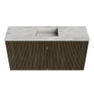 Mondiaz JOYA-DLUX 80cm toiletmeubel - kleur Shadow - Wastafel FAYE positie Midden Zonder kraangat kleur Glace. SW1422778