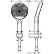 Hansgrohe Rainfinity Set de bain avec PowderRain 130 3 jets douchette avec support mural avec flexible de douche 160cm chrome SW358891