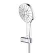 GROHE Rainshower SmartActive 130 Ensemble de douchette - 3 types de jet - rond - avec support - réglable - flexible lisse - 150 cm - chrome SW471469