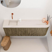 Mondiaz JOYA-DLUX 111.6cm toiletmeubel - ronding rechts kleur Dusk - Wastafel FAYE positie Links Zonder kraangat kleur Meli. SW1425861