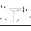 Duravit d-neo meuble sous-vasque 60x44x14.5cm 1 trou pour robinetterie rectangulaire céramique blanc SW640439