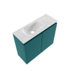 MONDIAZ TURE-DLUX Meuble toilette - 60cm - Smag - EDEN - vasque Opalo - position gauche - sans trou de robinet SW1104548