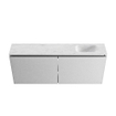 MONDIAZ TURE-DLUX Meuble WC 120 cm Plata. Lavabo EDEN Opalo position droite. Avec 1 trou de robinet. SW1104460
