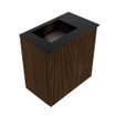 Mondiaz JOYA Meuble de toilette 40cm - couleur Walnut - Lavabo FAYE position Gauche Sans trou de robinet couleur Urban SW1421349