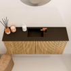 Mondiaz JOYA 90cm meuble de toilette - couleur Chêne - Vasque FAYE position Milieu 1 trou de robinet couleur Urban SW1421207