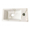 Wiesbaden Mini-Rhea droite kit lave-mains 36x18x9cm aspect marbre Carrara blanc incl. robinet lave-mains Amador en acier brossé SW794537