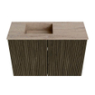 Mondiaz JOYA-DLUX 60cm toiletmeubel - kleur Shadow - Wastafel FAYE positie Links 1 kraangat kleur Saba. SW1425100