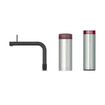 Quooker BE Front robinet d'eau bouillante - bec pivotant - PRO3 incl. réservoir Cube - Eau chaude / bouillante / gazeuse / filtrée - Noir brillant SW804574
