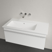 Villeroy & Boch Venticello Lavabo pour meuble avec lavabo gauche 100x50cm sans trou pour robinetterie avec trop plein blanc 1025130