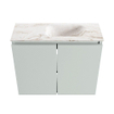 MONDIAZ TURE-DLUX Meuble toilette - 60cm - Greey - EDEN - vasque Frappe - position droite - sans trou de robinet SW1102790