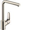 Hansgrohe Focus 1-gats keukenkraan 280 m. rechte uitloop draaibaar mat zwart SW297545