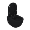 Creavit Free WC suspendu avec bidet - sans rebord - avec robinet de bidet - eau froide et chaude - sans abattant - noir charbon SW1471011
